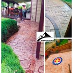 stamped concrete walkway