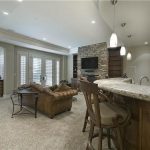 Living room beside the kitchen bar