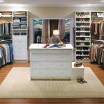 A walk-in closet