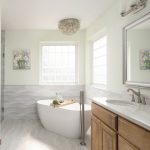 White tub inside the bathroom