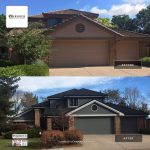 before and after roofing and exterior house renovation