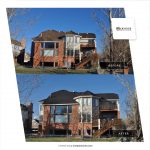Before and After of a house exterior renovation