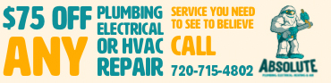 ad banner for Absolute Plumbing, Electrical, Heating and Air - Duct Cleaning