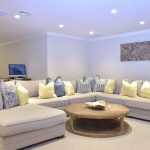 Living room with sofa and pillows