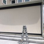 installed garage door awning