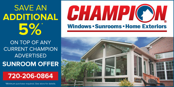 ad banner for Champion - Windows, Sunrooms and Home Exteriors