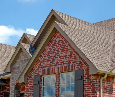 Stone roof and exterior walls of a Denver residential house