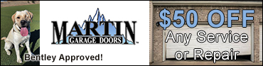 ad banner for Martin Garage Doors