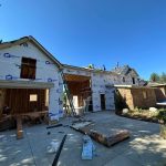 whole house exterior wall covered in house wrap