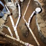 exposed underground sewerage system