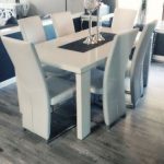 White tables and chairs