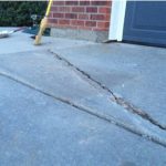 concrete floor with cracks