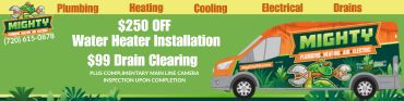 Ad Banner for Mighty Plumbing, Heating, Air, Electric