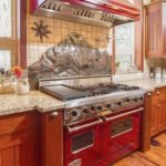 red range kitchen appliance