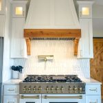 kitchen gas stove with range hood
