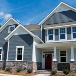 Recently painted house front exterior