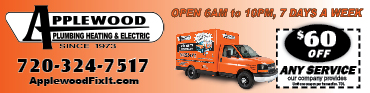 ad banner for Applewood Plumbing Heating & Electric