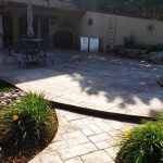 patio near entrance door