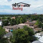 aerial view of several houses