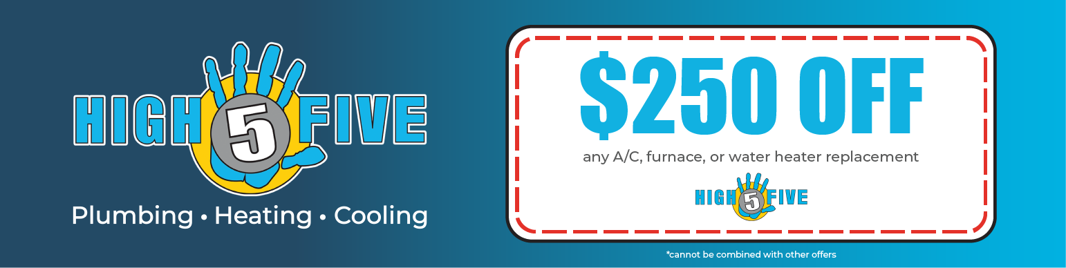 Ad Banner for High 5 Five Plumbing, Heating, Cooling